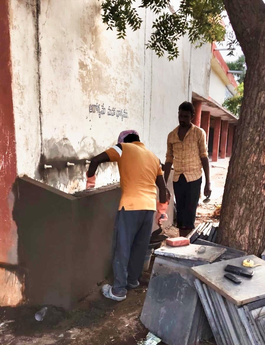 Student water tap system Construction